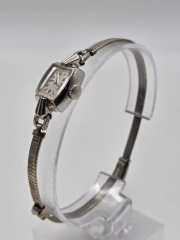 Vintage 1930s Elgin De Luxe Art Deco Ladies Mechanical Wristwatch Deco. Working.