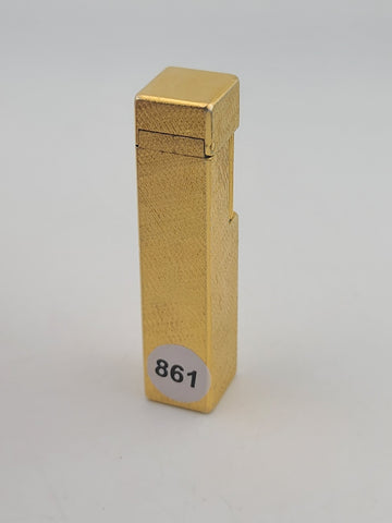 Rare Vintage Cube Cartier Lighter - 18k Yellow Gold Plated Cigarette Lighter