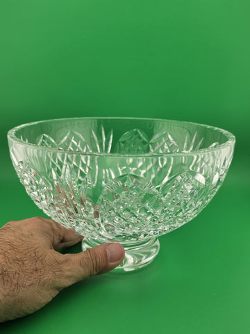 Waterford Crystal Wedding Heirloom 8" Footed Bowl - New  no box-Made in Ireland