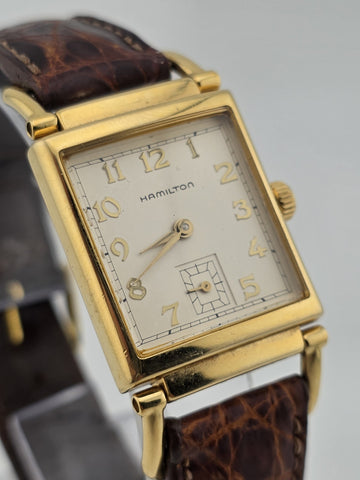 Hamilton Wilshire Registered Edition Mens Quartz Watch Gold Plated New Battery