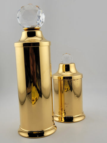 24 Karat Gold-Plated Brass Swarovski Crystal Slat & Pepper Valerio Alberello