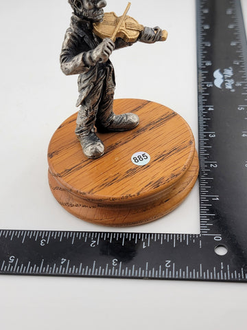 Vintage Ron Lee Hobo Band Collection Pewter Violinist Clown Figurine Collectible