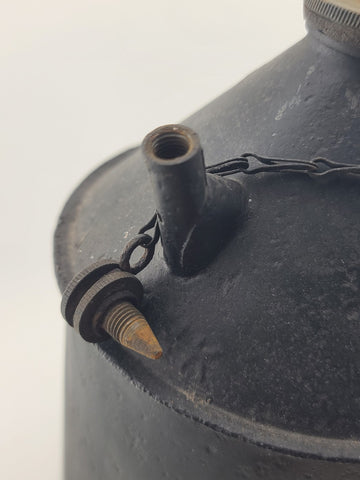 Rare Antique Railroad Water Drinking Can Steel Jug Section Gang Track Worker