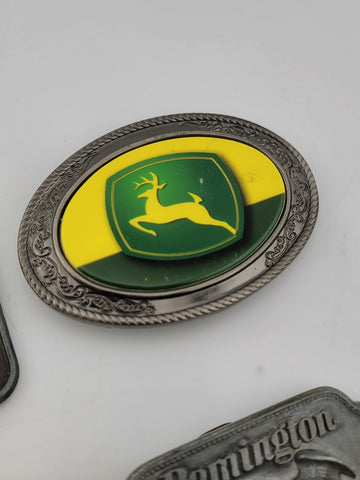 Lot Of 4 Vintage Collectible Belt Buckles. Remington, J. Deer, Makita, Eagle.