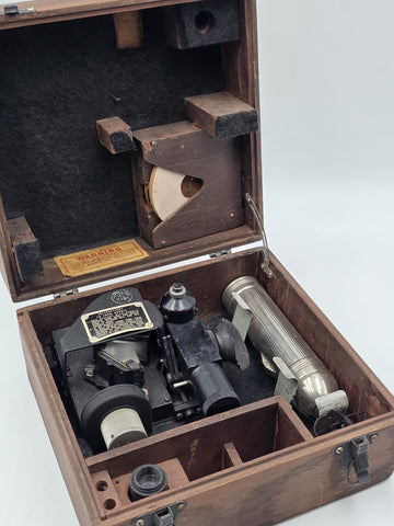 WWII US Army Air Corps A-10 Bubble Sextant Agfa Ansco Aircraft Navigation Case