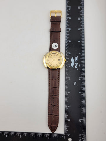 Rare Vintage 1970’s Mechanical Gold Tone Zodiac UFO Date Watch. Working Cond.
