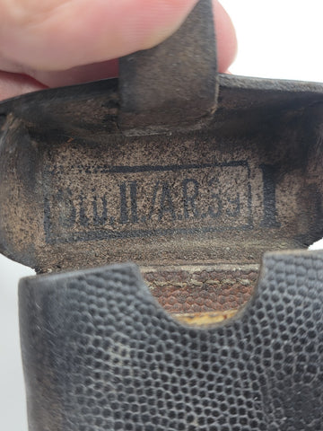 WWII German 1939 K98 Ammo Pouch Stb II./A.R.39 Artillery Regiment 39 Leather