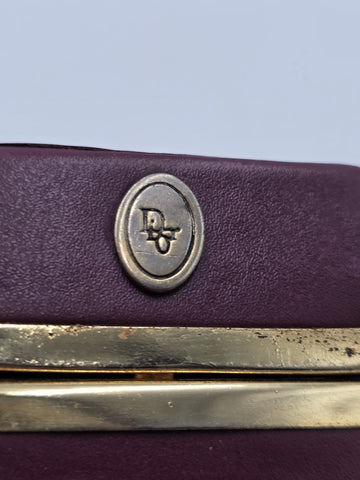 Rare Vintage Christian Dior Leather Monogram Cigarette Case Holder 1970s.