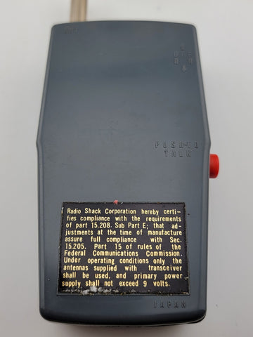 1970'S ARCHER SPACE PATROL WALKIE TALKIE 2-WAY TRANSCEIVER #60-3030 Untested
