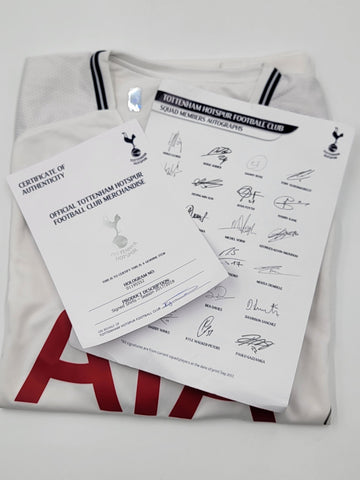 2017-2018 Tottenham Hotspur Spurs Full Team Signed Jersey Official COA hologram.
