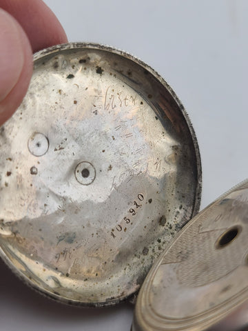 Antique 1880 French Cylinder Pocket Watch 10J “Cylindre Dix Rubis” Key Wind Read