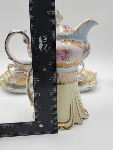 Stunning Antique Royal Vienna Ceramic Tea Service for 2 Hand Painted.