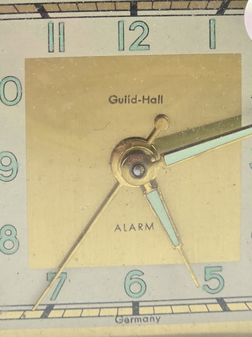 Vintage Guild-Hall Alarm Wind Up  Clock. Made In Germany. Mid 20th Century Works