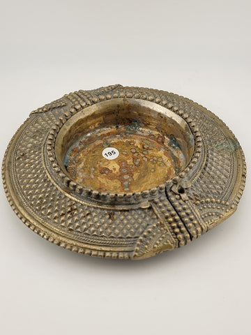 Rare Antique 19th c. African Tribal Bronze Slave Anklet Bracelet Bangle Ashtray.