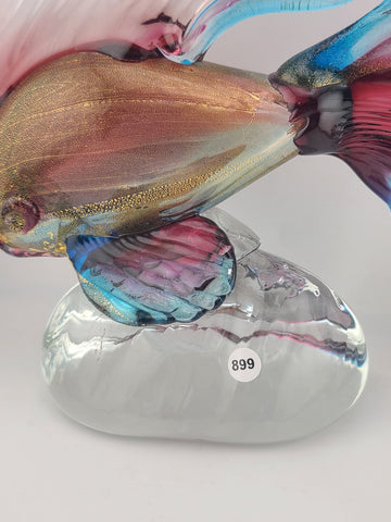 Rare Marco Guiman Venetian Aventurine Italian Art Glass Fish MINT Signed 480/500