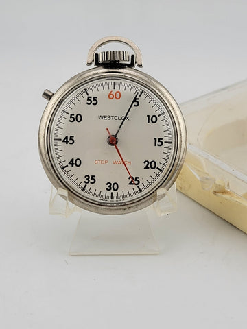 Vintage Westclox Stop Watch Model 10887 W Original Box. Working.