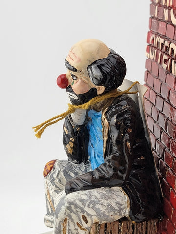 Rare Ron Lee Clown "No Loitering" Vintage Hard to find Clown sitting 24k GF
