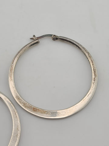 Rare Authentic Vintage TIFFANY & CO. STERLING SILVER ELSA PERETTI HOOP EARRINGS