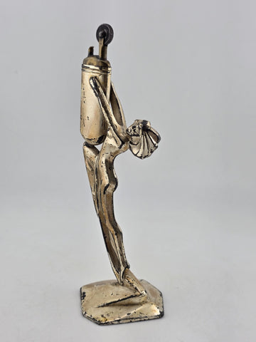 Ultra Rare Antique 1912 Art Deco Weidlich Brothers silver plated desk lighter