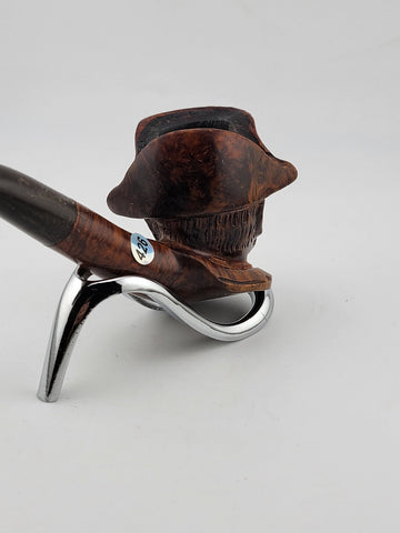 Vintage Collectible Hand Carved Napoleon Bonaparte Solid Wood Bruyere Pipe.