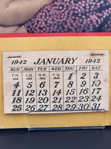 Rare Antique Collectible CALENDAR Advertising 1942 PHILLIPS 66 Complete Year.
