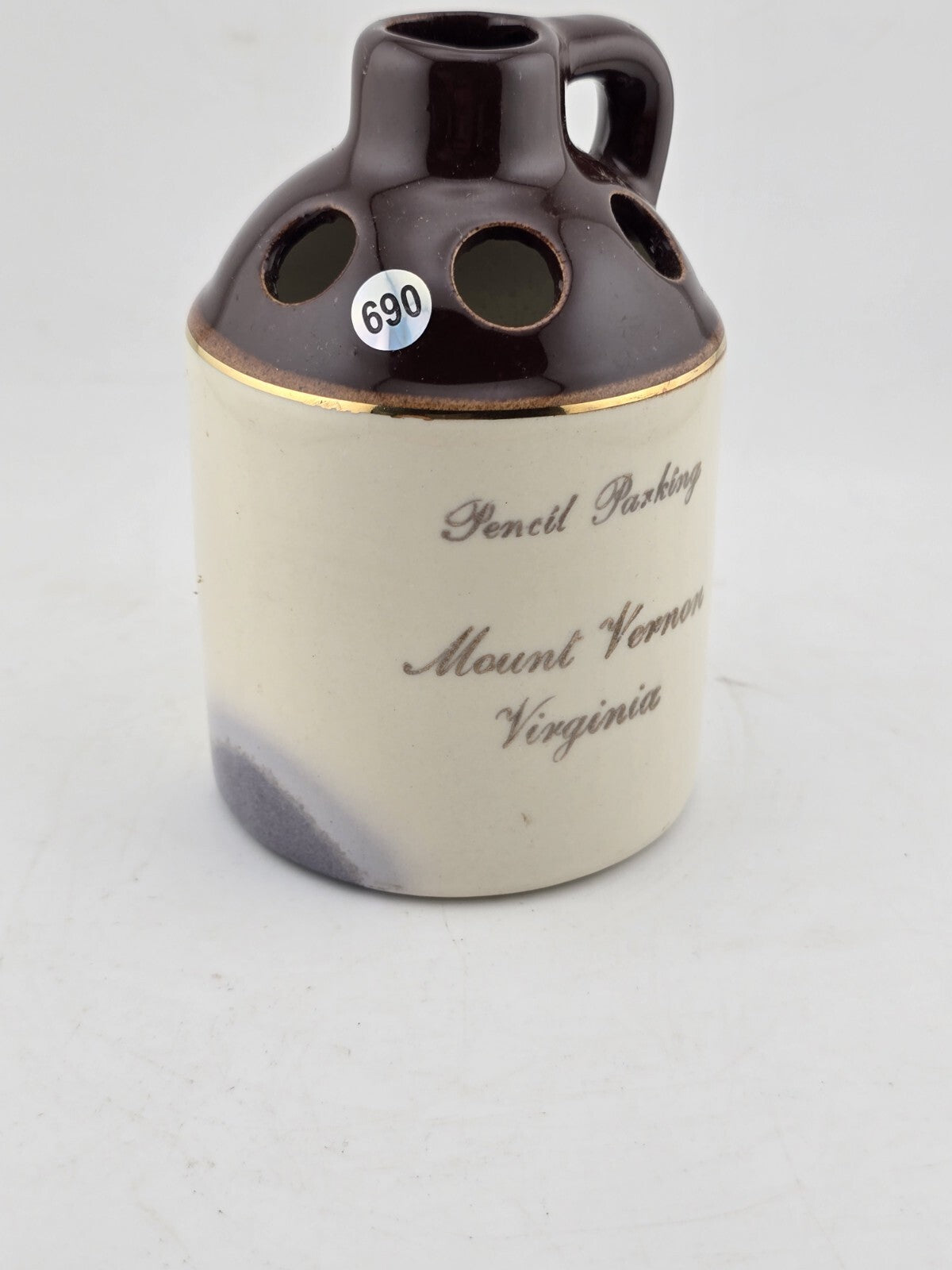 Vintage MOUNT VERNON Virginia Pencil Parking Holder Paden City Artware Pottery
