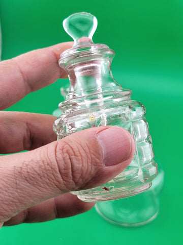 ANTIQUE LOT 4 OF PERFUME / MEDICINE/ INK BOTTLES C 19TH C & EARLY 20TH C.