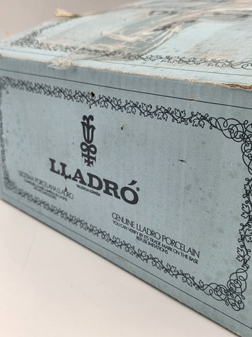 lladro Girl Pulling Wagon No. 5044 Collectible Figurine w/ Original Box 11" 1978