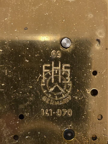 Antique Swedish Rococo Gold Gilt Wall Clock FHS Hermle Movement 1920s. Working.