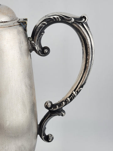 Antique Wm. Rogers & Son "Spring Flower" Silver Plated Tea/Coffee Pot.
