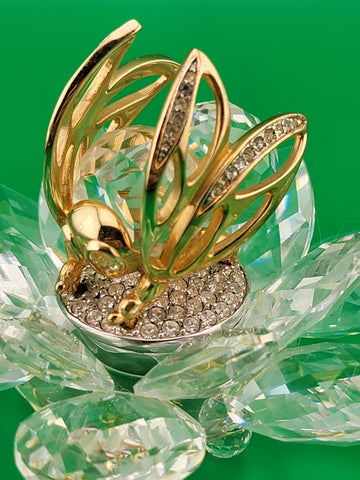 Vintage Swarovski Crystal "In Flight" Series - Bee Gold 7553NR100 (Retired) EUC
