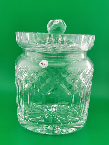 Vintage Waterford Crystal Lismore Lidded Biscuit Barrel Jar Canister Ireland