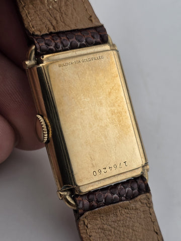 Private: Antique 1941 Bulova President 10k GF Wristwatch. Phil Collins Estate.