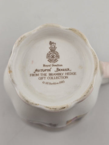 Collectible Royal Doulton Brambly Hedge Autumn Teacup/Coffee Mug & dessert plate