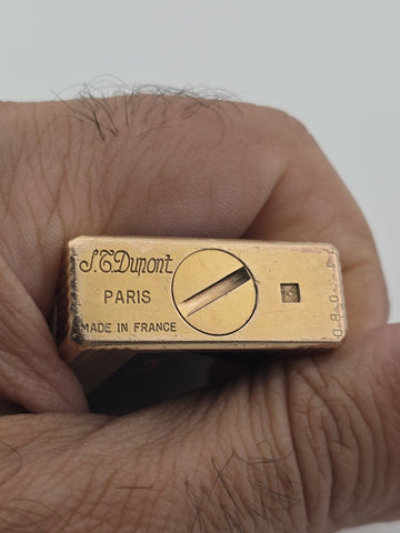 Vintage Authentic St Dupont Laque De Chine France Gold Plated Ligne 1 Lighter