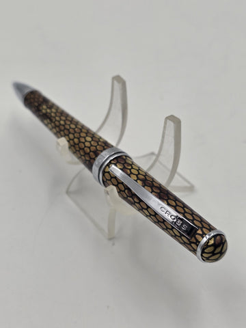 Cross Torero Desert Diamondback Leather, Ballpoint Pen, with Chrome Appointments