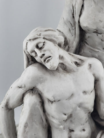 Capodimonte Benacchio Triade La Pietat De Michelangelo porcelain statue Signed.