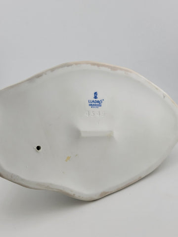 Try This. Lladro #4549 Geese With Snail on Reeds Large Porcelain