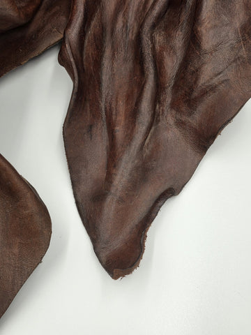 One Of A Kind XL Signed Costa Rican Hand Sculpted Leather Wall Relief Woman 1970