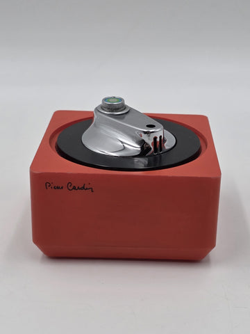 Rare 1970 Pierre Cardin Midcentury Red Plastic French Table Lighter. Untested