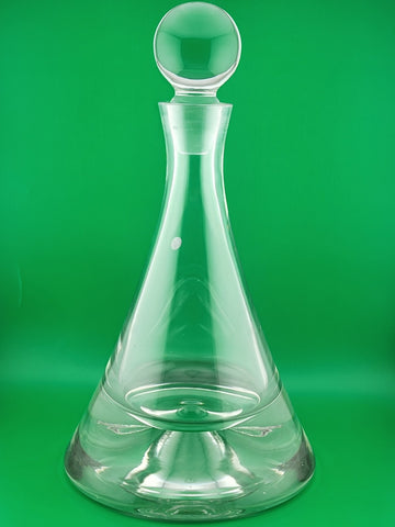 Vintage Decanter Val Saint Lambert Numbered Heavy Crystal Belgium Barware Whisky
