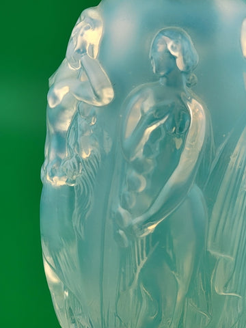 New Vintage Sabino Opalescent Art Glass Perfume Scent Bottle Nudes France