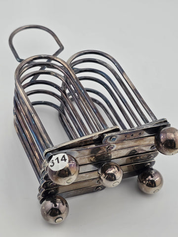 Antique Silver Plated Victorian Toast Rack Thomas White Sheffield England C1880