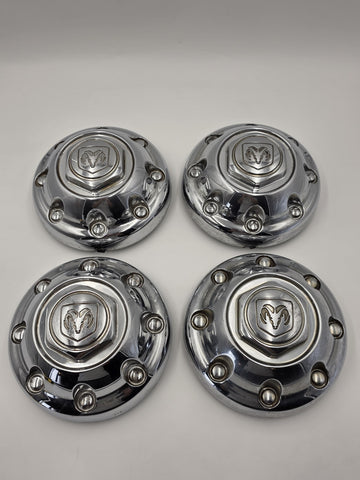 4 DODGE 2500 RAM 52039098 OEM WHEEL CENTER CAP HUB DUST COVER 8 LUGS CHROME HEX