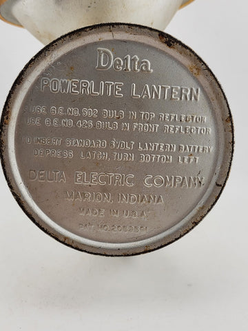 Railroad Coal Miner's Lantern Lamp-Delta Electric Co. Powerlite C 1950. Untested