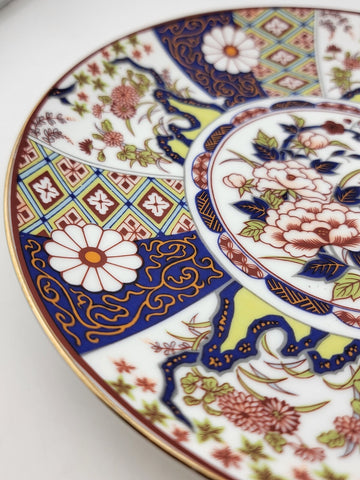 Large Antique Japanese Porcelain Imari Ware Floral Dish Charger Meiji Period