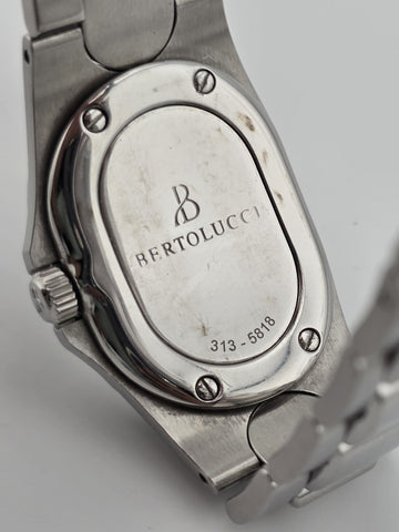 Vintage Bertolucci Serena Swiss Made Ladie Quartz Watch Ref 313-5818 Steel Works