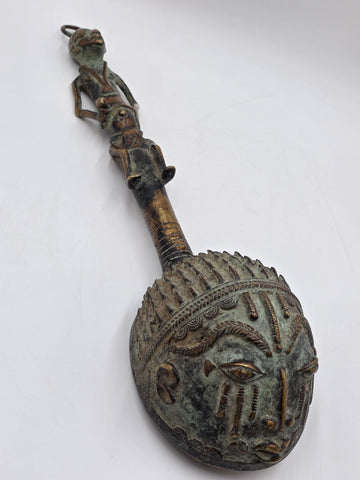 Rare Authentic Ashanti African Bronze Unity Cup Fertility Family Tribe Sculpture