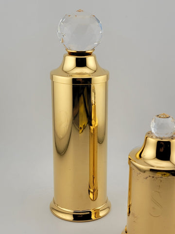 24 Karat Gold-Plated Brass Swarovski Crystal Slat & Pepper Valerio Alberello