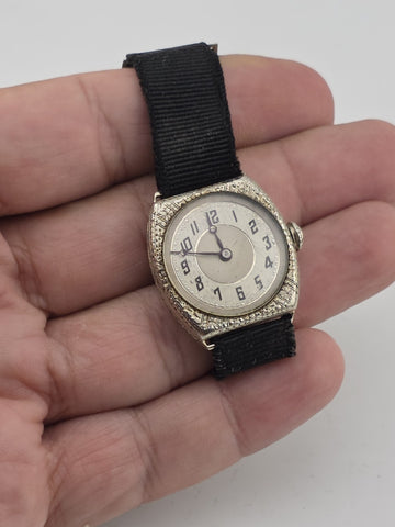 Rare Antique C 1915 E. Blancpain Swiss Manual 15j Watch. Engraved Case.  Working